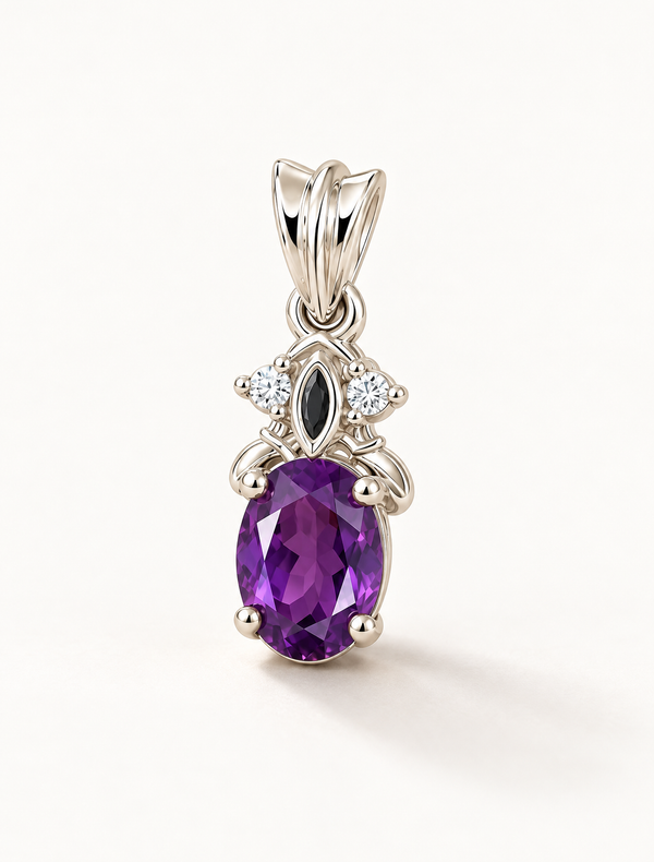 Amethyst Trio Charm
