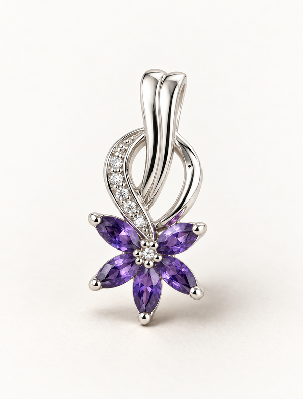 Amethyst Vine Charm