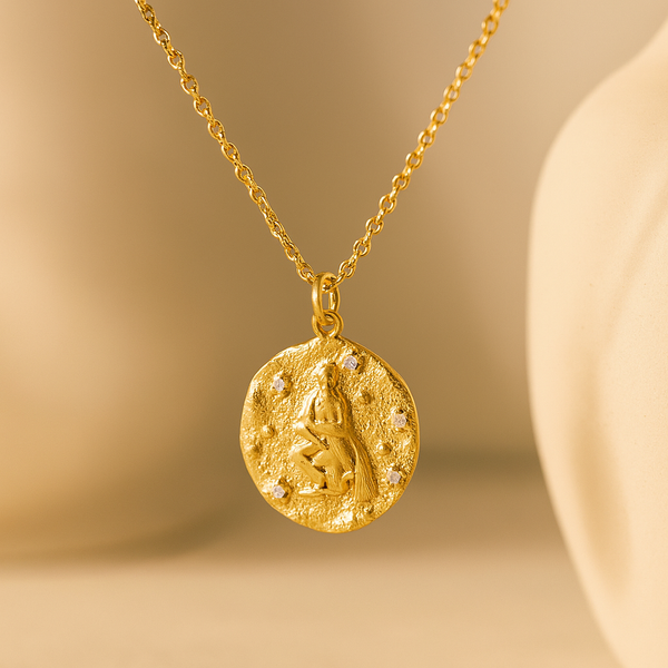 Aquarius Zodiac Necklace-Necklaces-Anushka Jain Jewellery