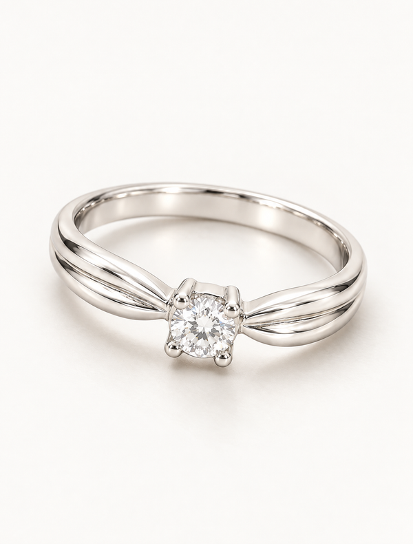 Astra Bloom Solitaire Ring