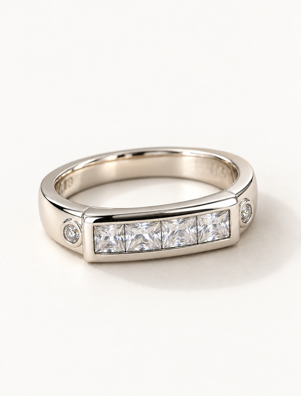 Auric Princess CZ Band Ring