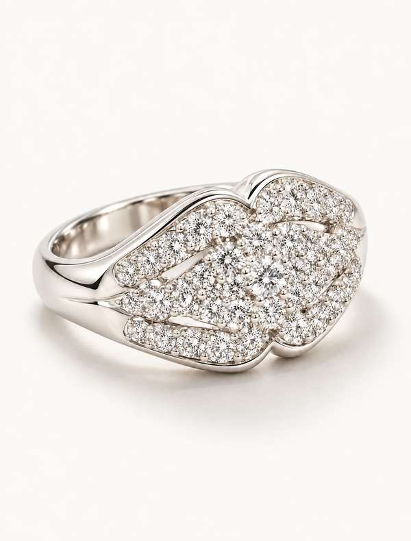 Aurielle Pave Cluster Ring