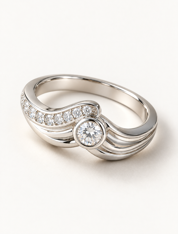 Aurielle Wave CZ Ring
