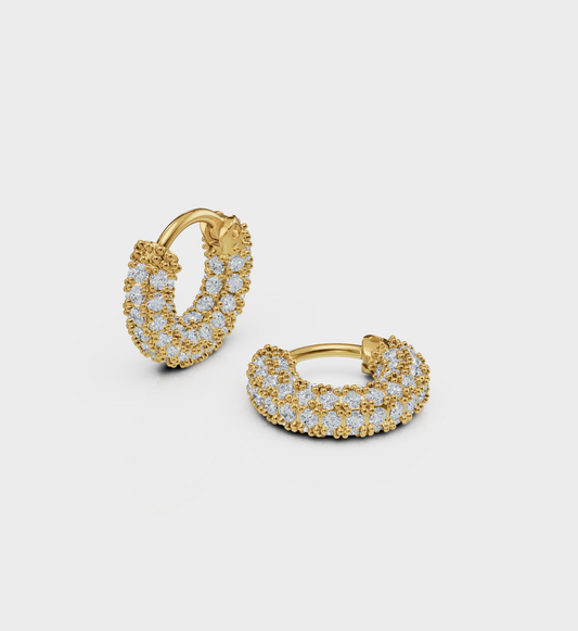 Pave Mini Hoops