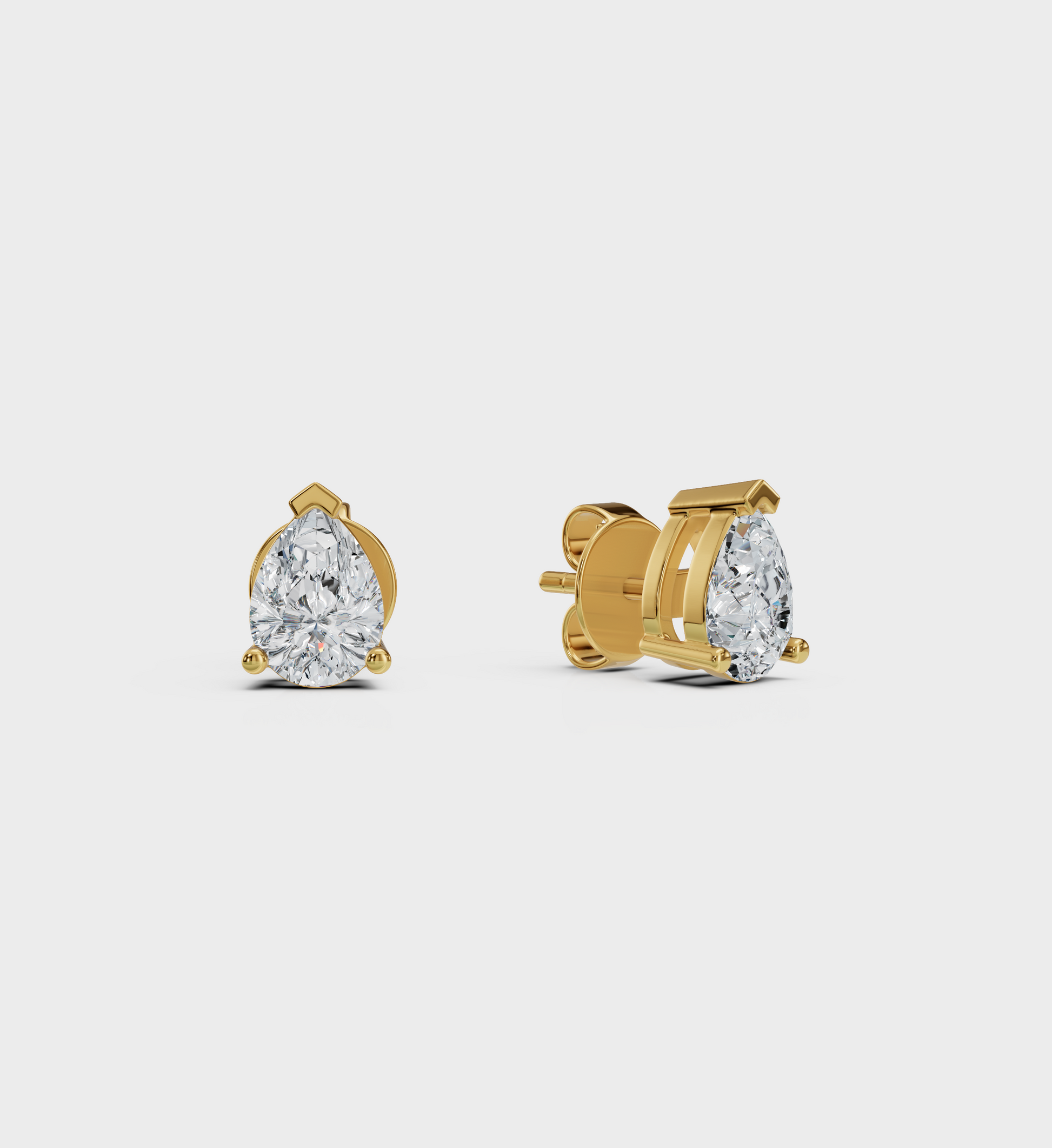 Pear Diamond Studs