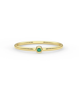 Bezel Set Emerald band