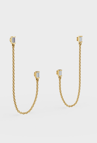 Baguette Chain Earrings