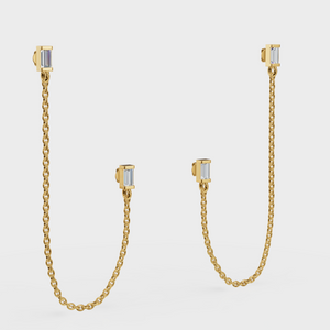 Baguette Chain Earrings