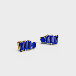 Cobalt Line Studs