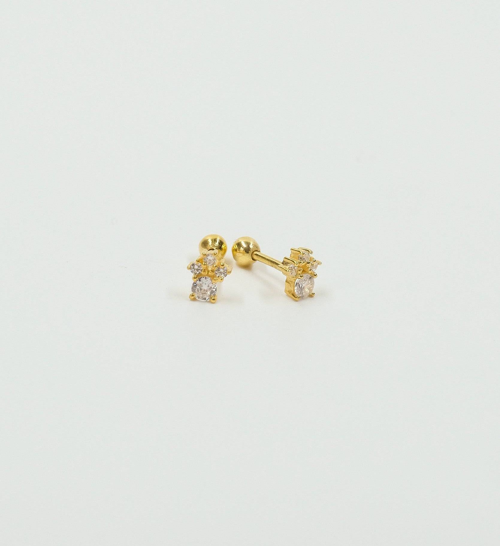 Mosaic Studs Yellow Gold