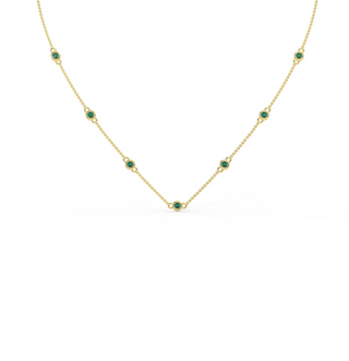 Emerald Layering Necklace Yellow Gold