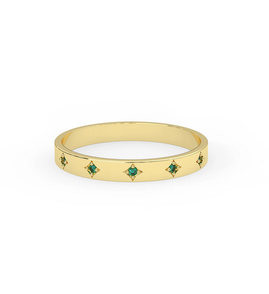 Thick Emerald Band