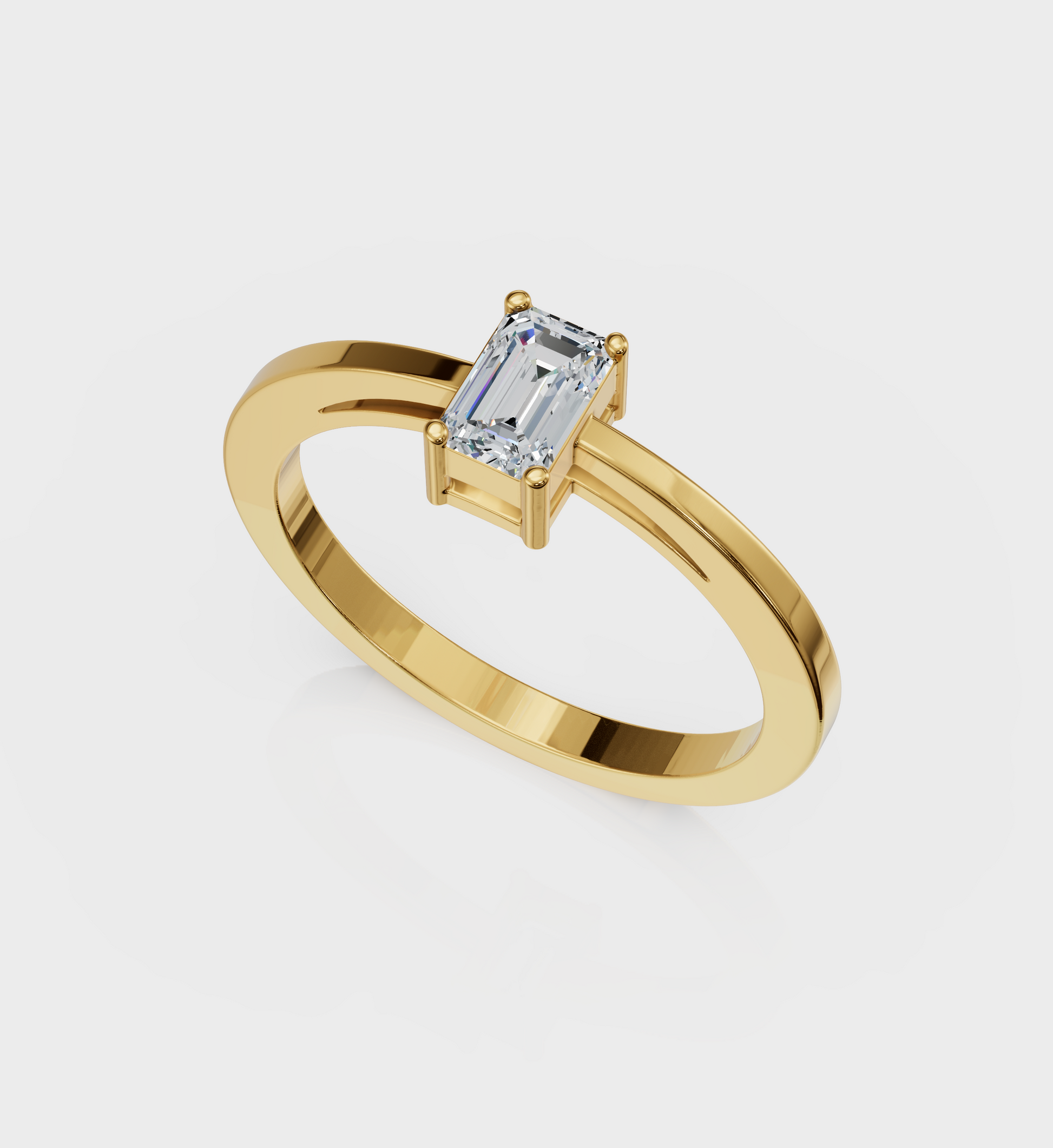 Emerald Cut Diamond Ring