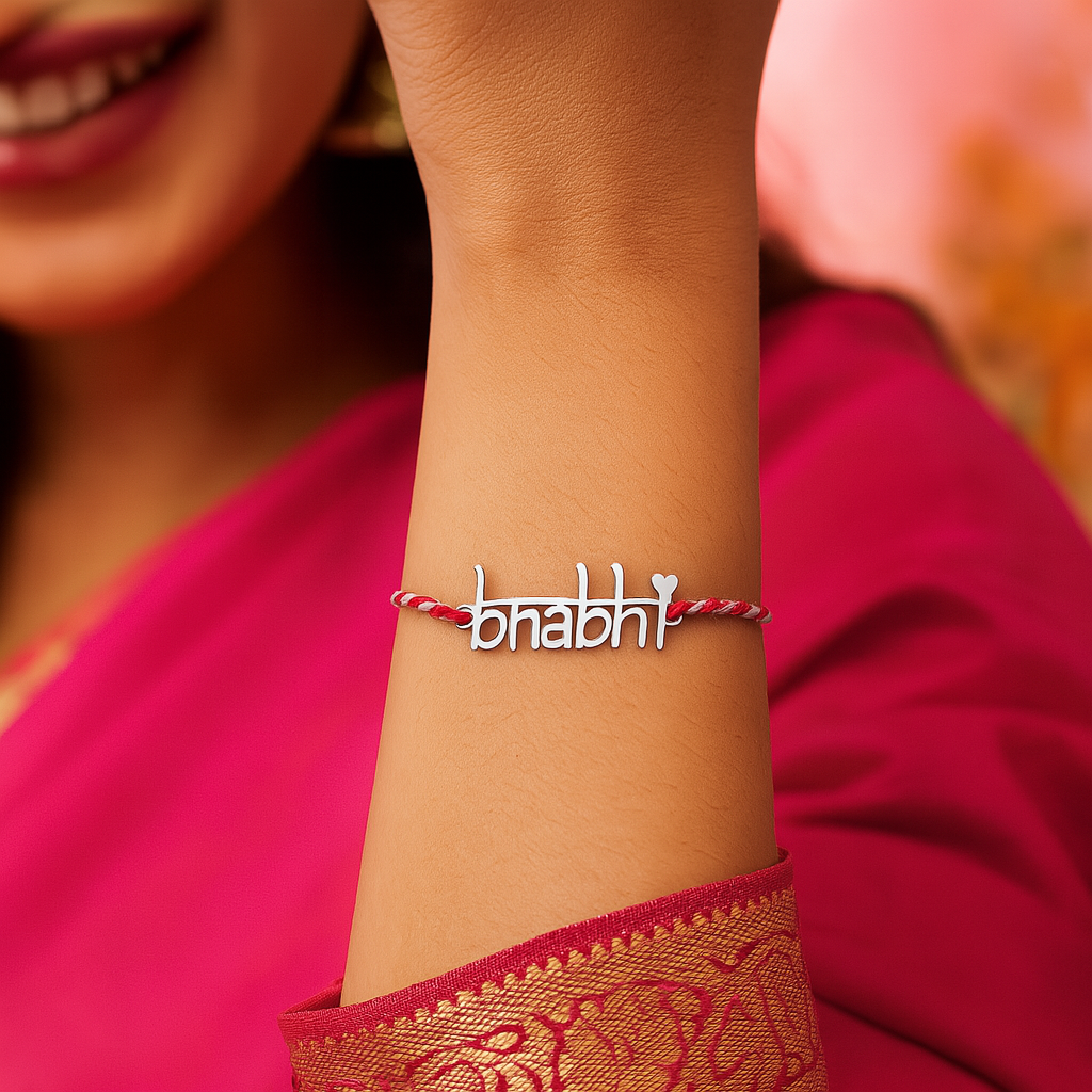 Bhai Bhabhi Silver Rakhi Set-Rakhi-Anushka Jain Jewellery