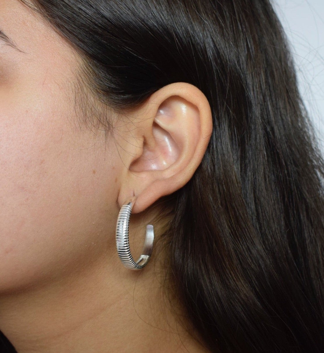 Big Lined Hoops-Hoops-Anushka Jain Jewellery