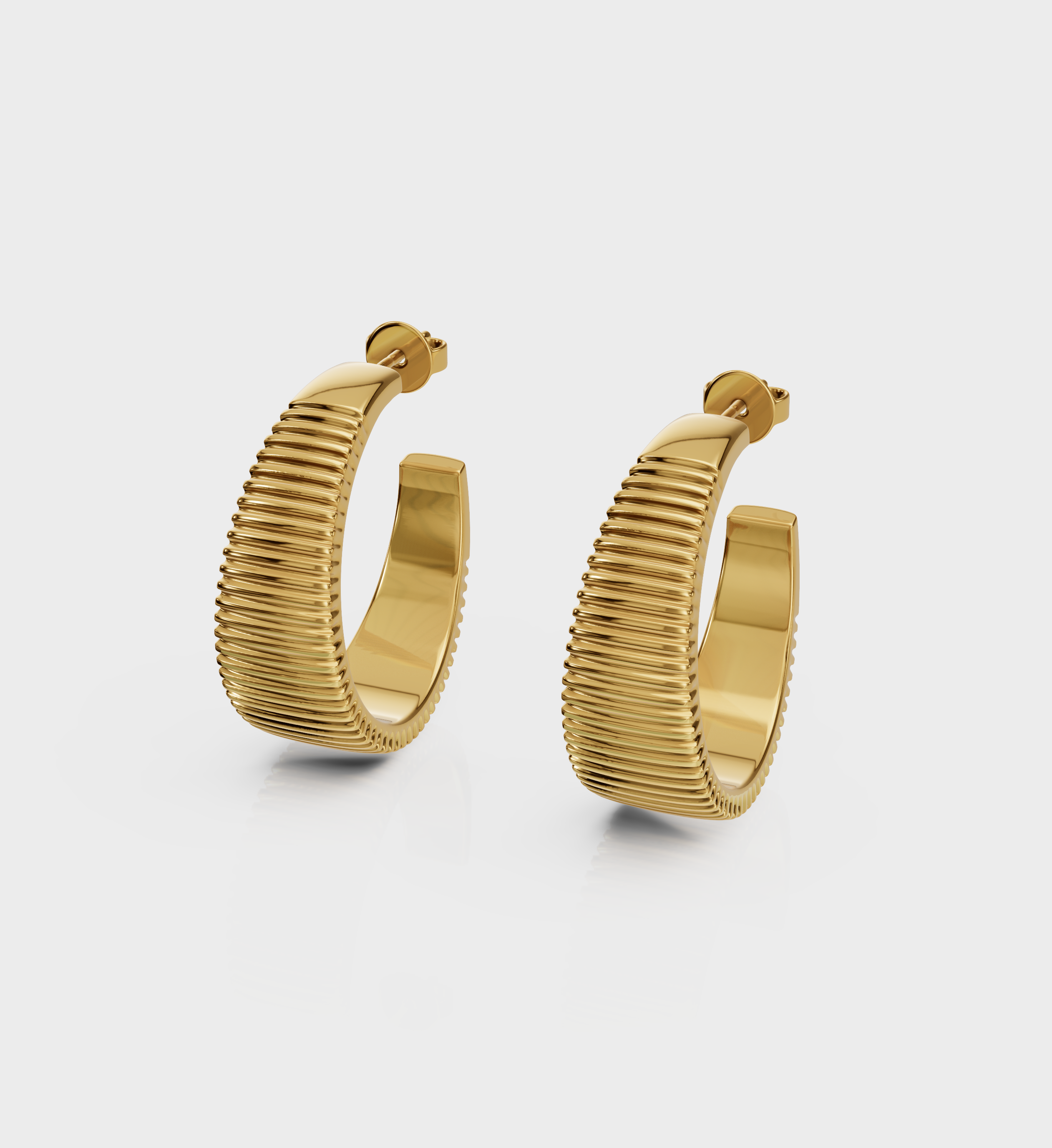 Big Lined Hoops-Hoops-Anushka Jain Jewellery
