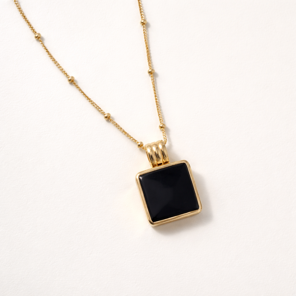 Black Bar Necklace-Anushka Jain Jewellery