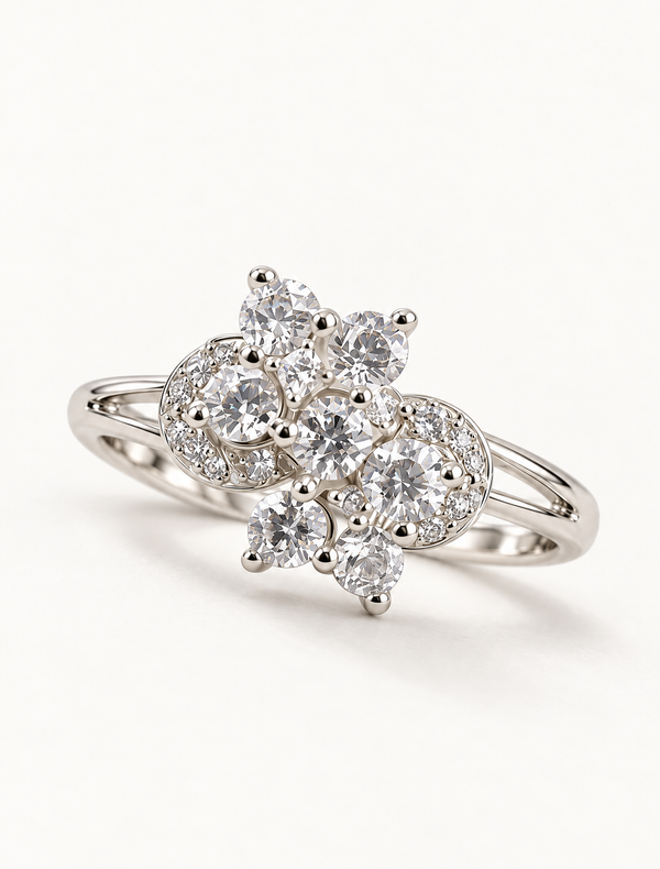 Bloom Cluster CZ Ring