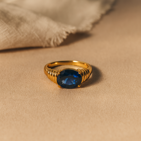 Blue Bold Ring-Rings-Anushka Jain Jewellery