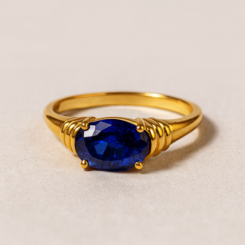 Blue Bold Ring-Rings-Anushka Jain Jewellery