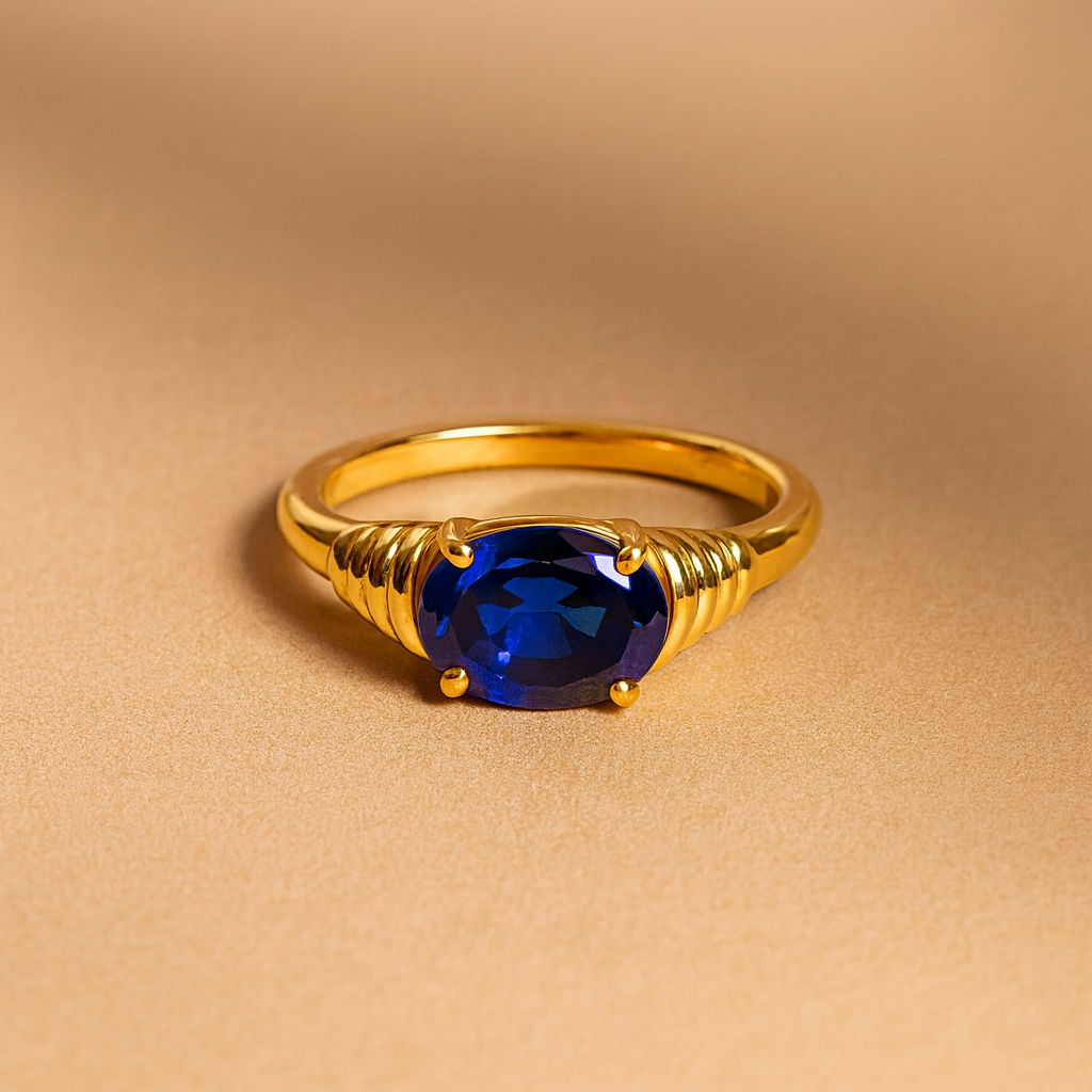 Blue Bold Ring-Rings-Anushka Jain Jewellery