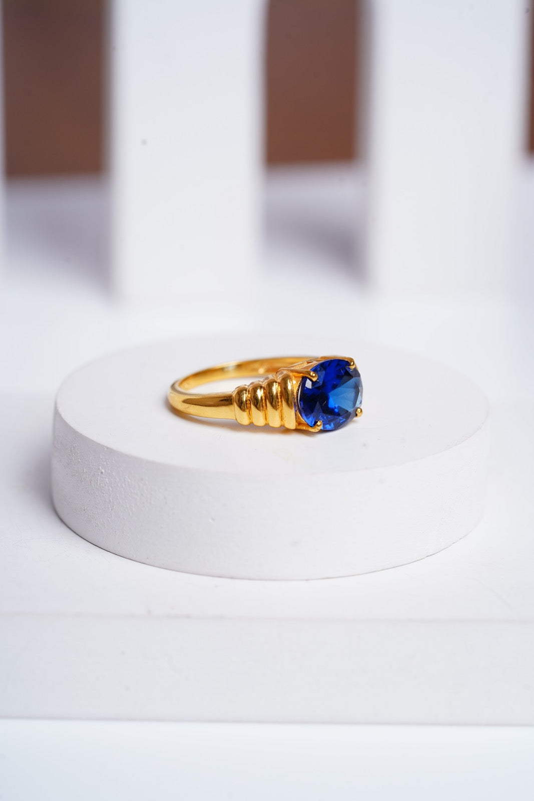 Blue Bold Ring-Rings-Anushka Jain Jewellery