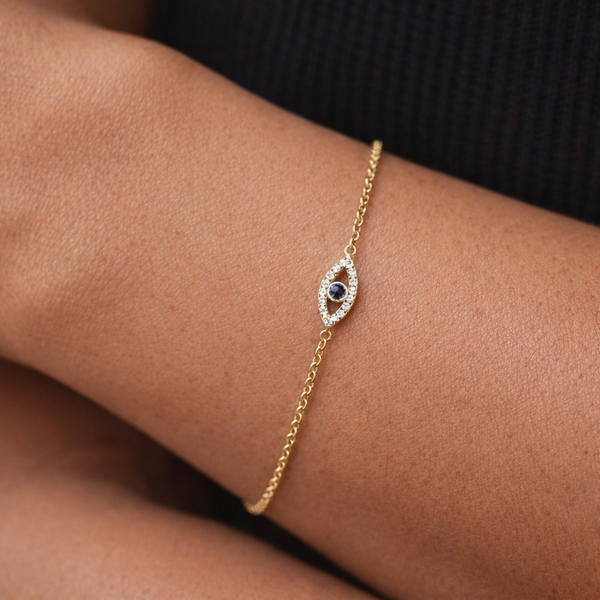 Blue Evil Eye Bracelet-Bracelets-Anushka Jain Jewellery