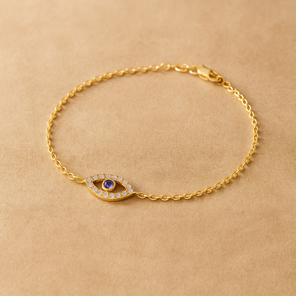Blue Evil Eye Bracelet-Bracelets-Anushka Jain Jewellery