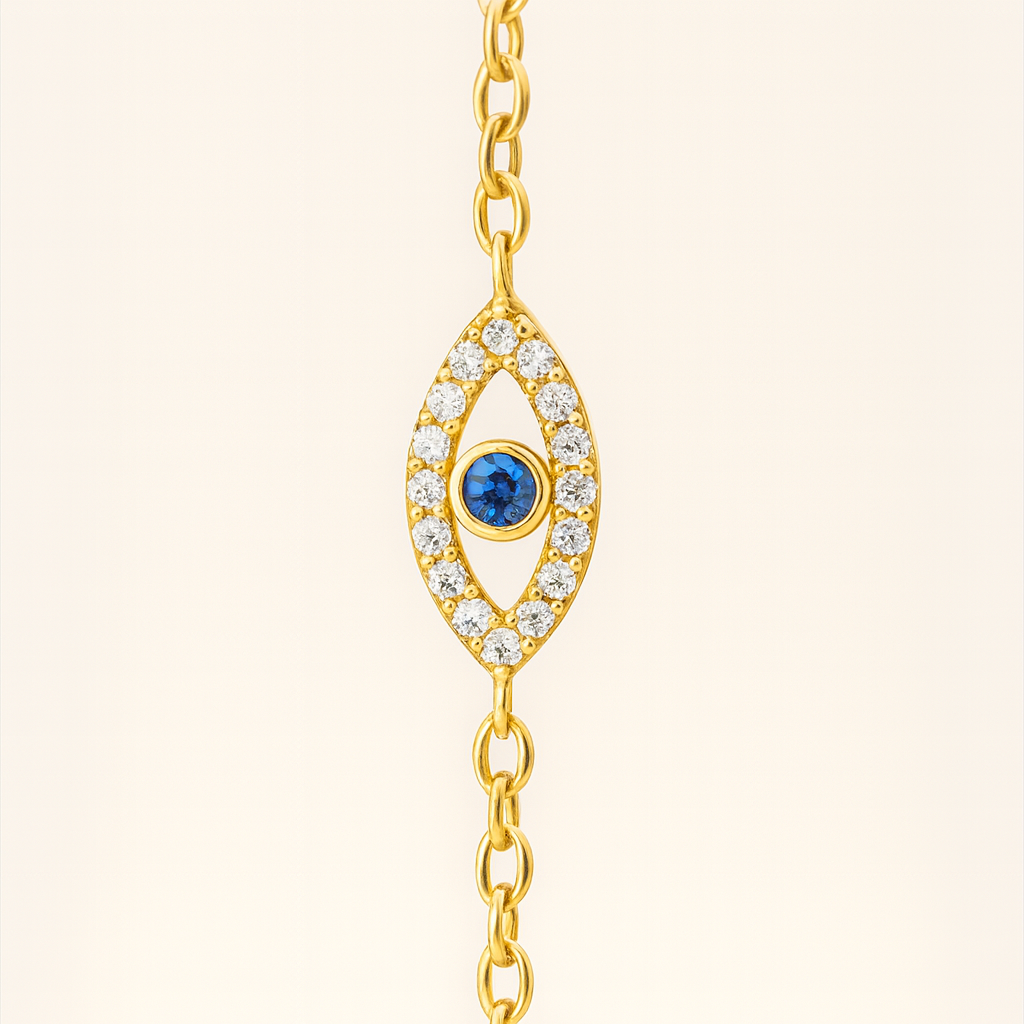 Blue Evil Eye Bracelet-Bracelets-Anushka Jain Jewellery