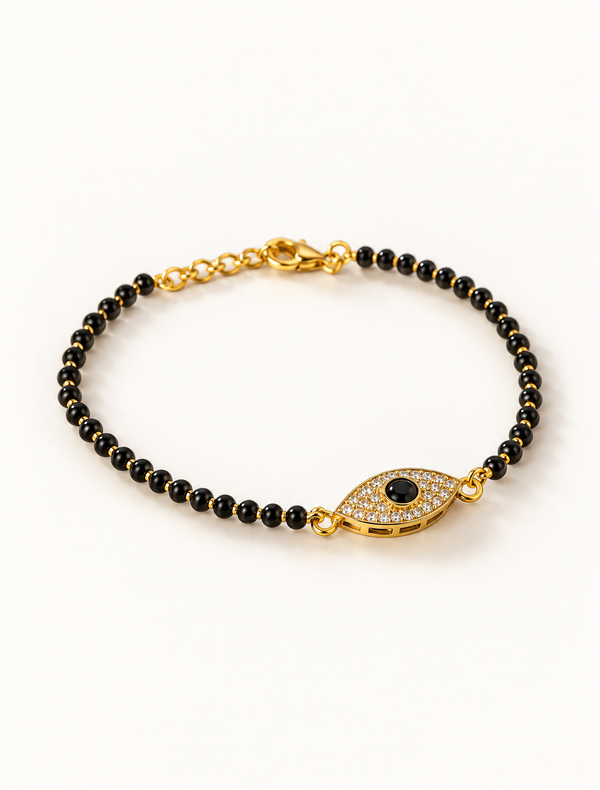 Blue Evil Eye Mangalsutra Bracelet