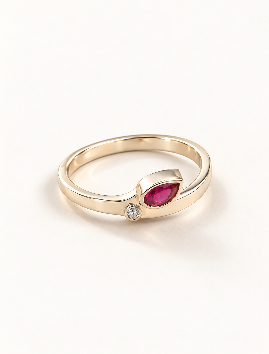 Blush Dewdrop Ring