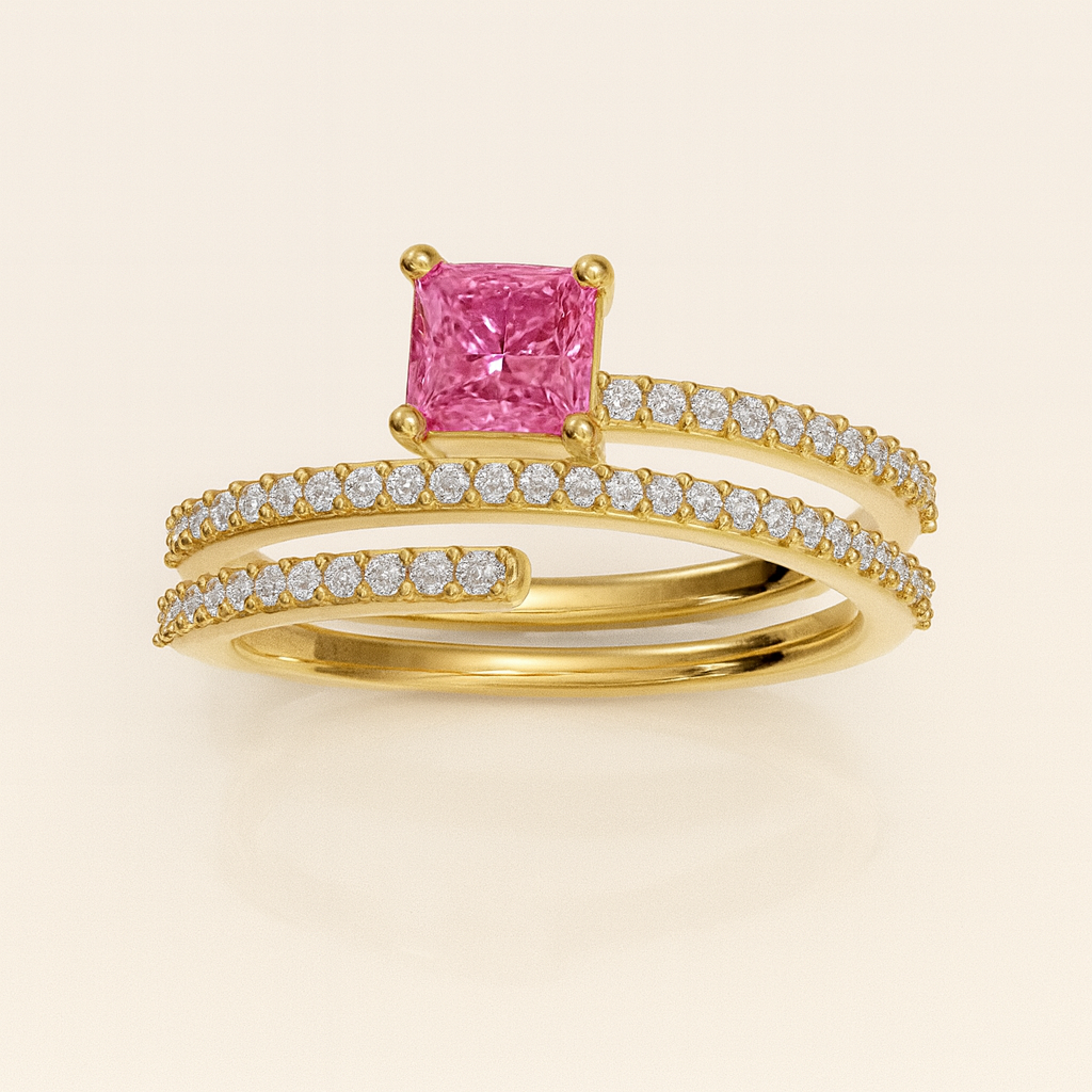 Blush Spiral Ring-Rings-Anushka Jain Jewellery