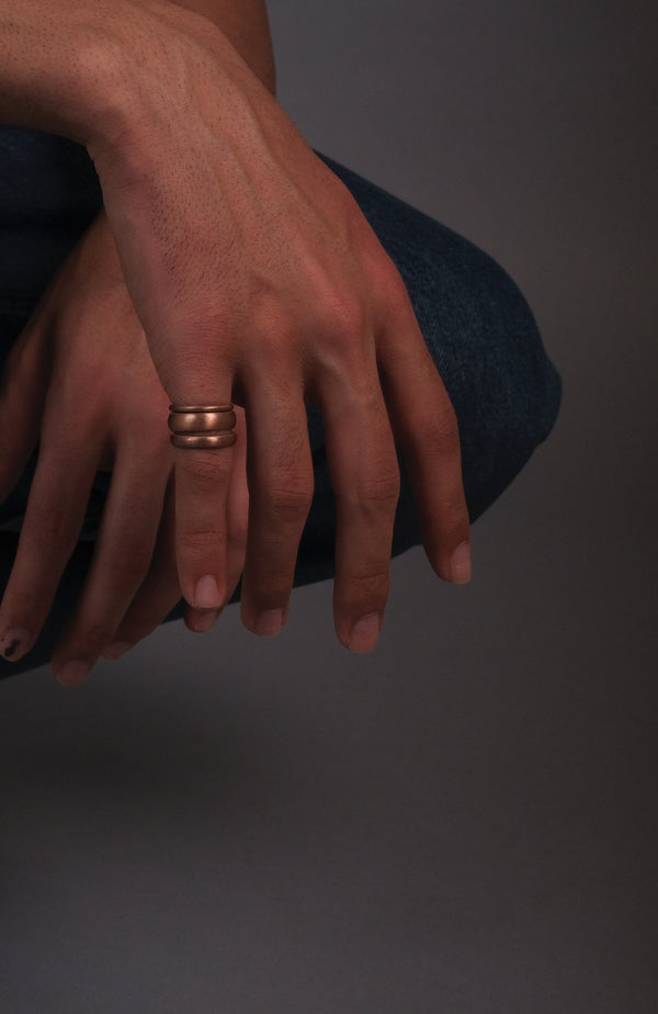 Bold 6mm matte band ring crafted in 925 silver for everyday wear