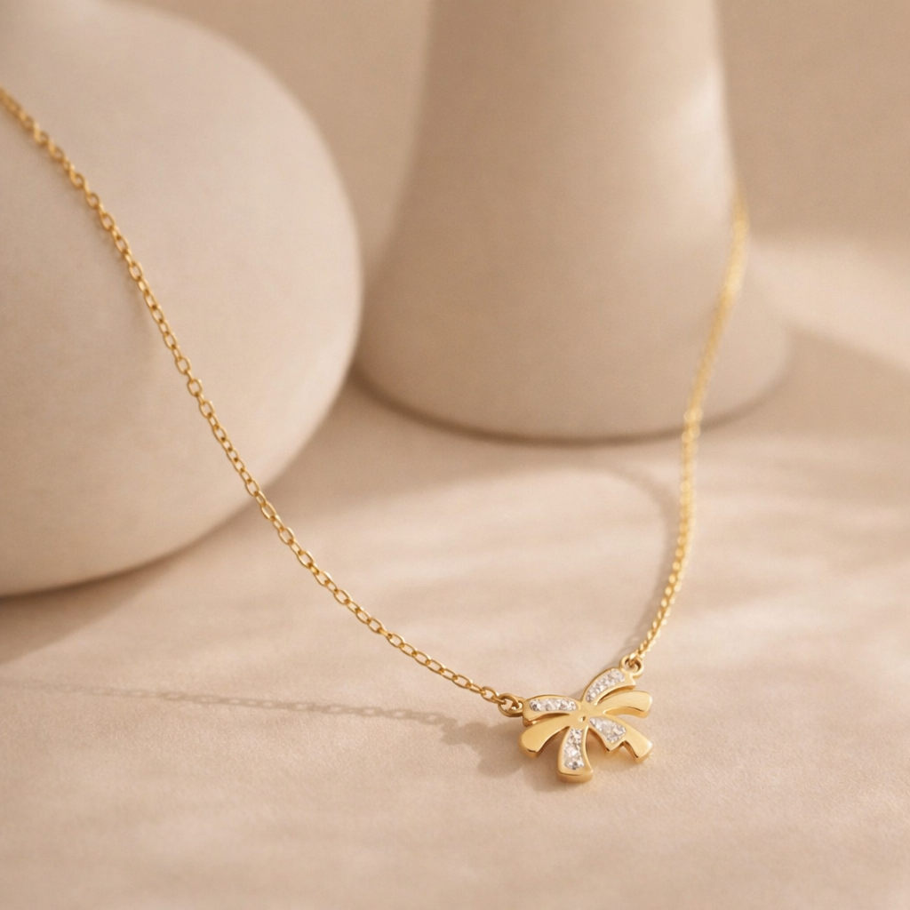 Bow Diamond Necklace-Anushka Jain Jewellery