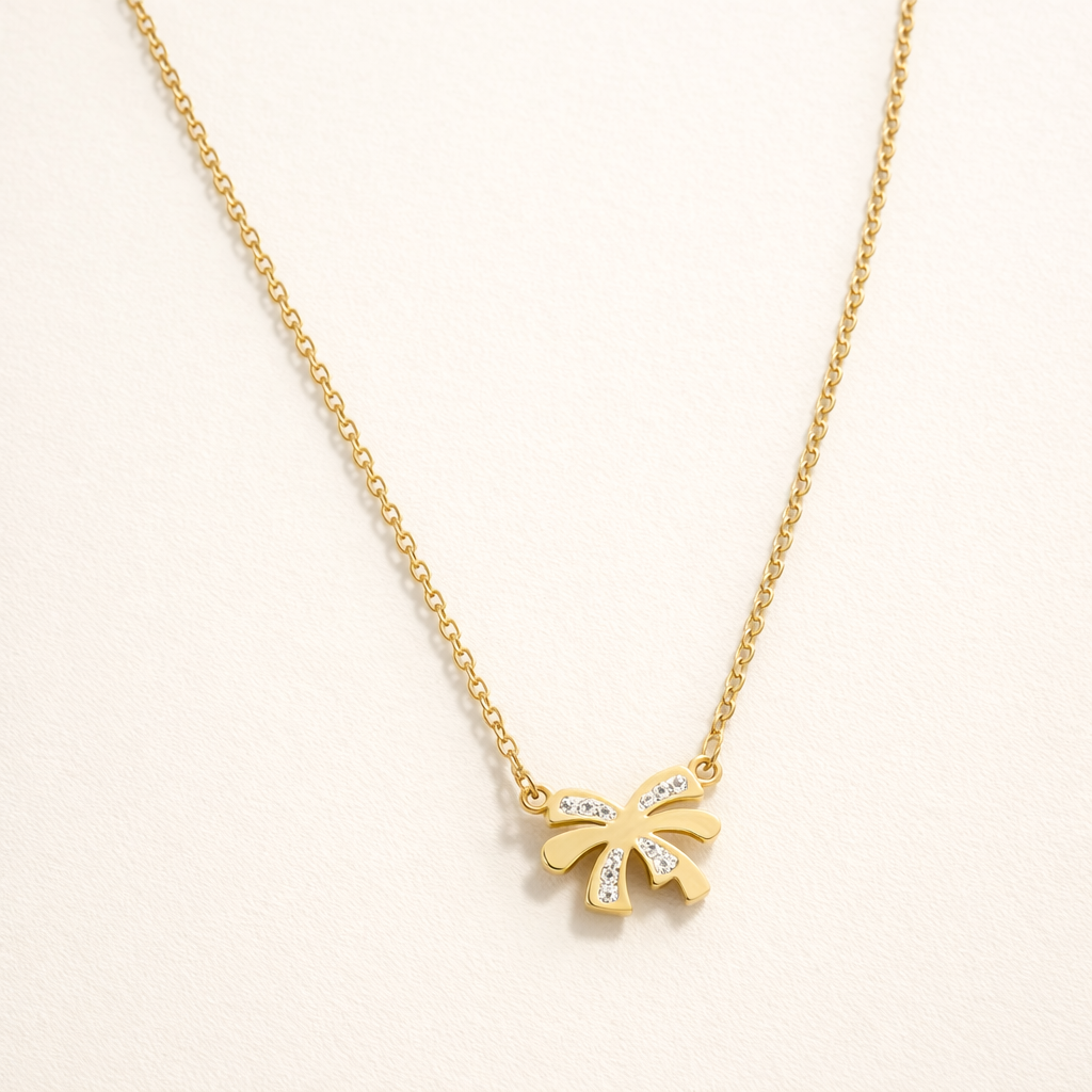 Bow Diamond Necklace-Anushka Jain Jewellery