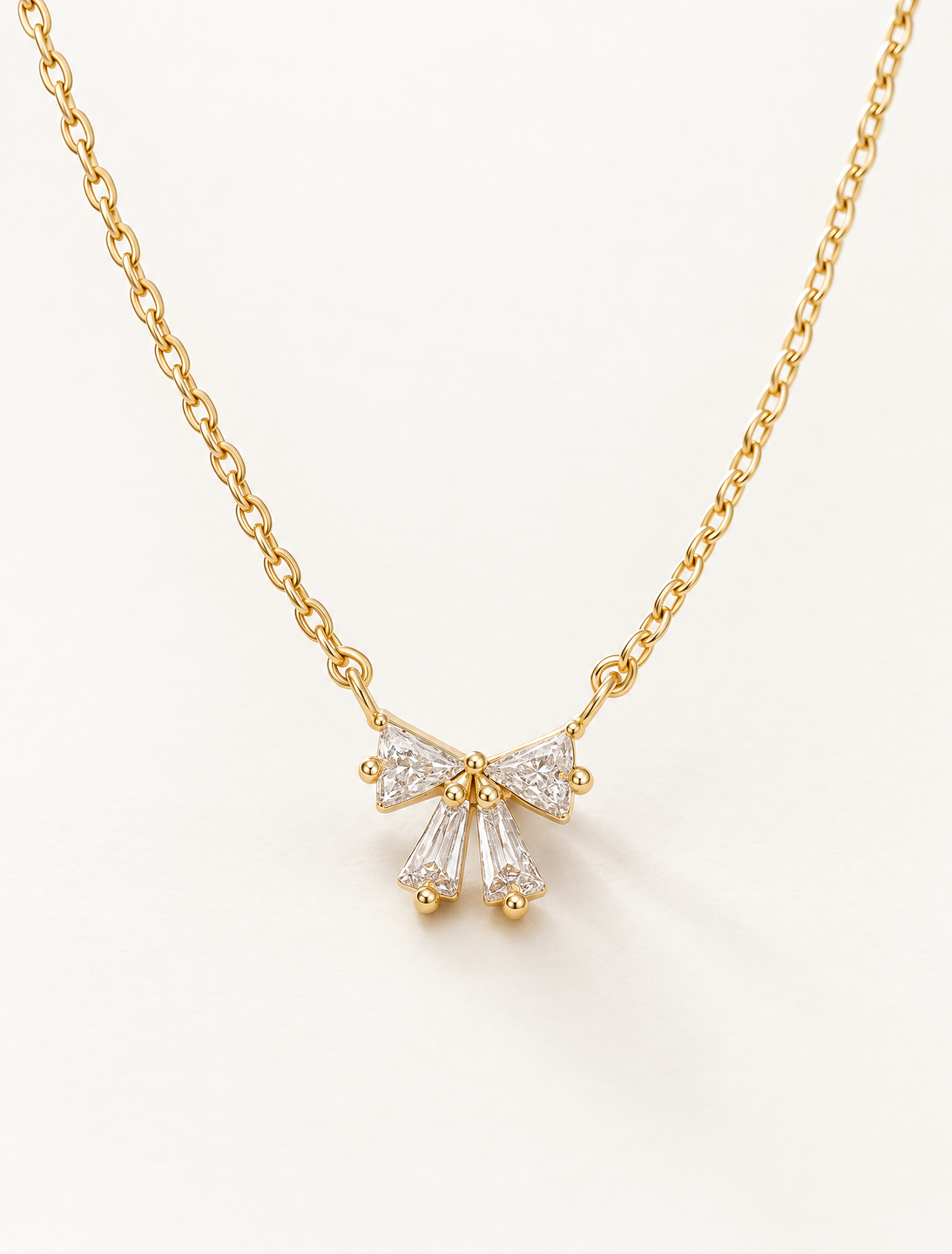 Bow Diamond Necklace