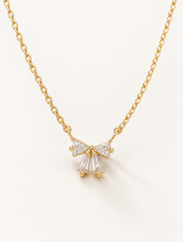 Bow Diamond Necklace