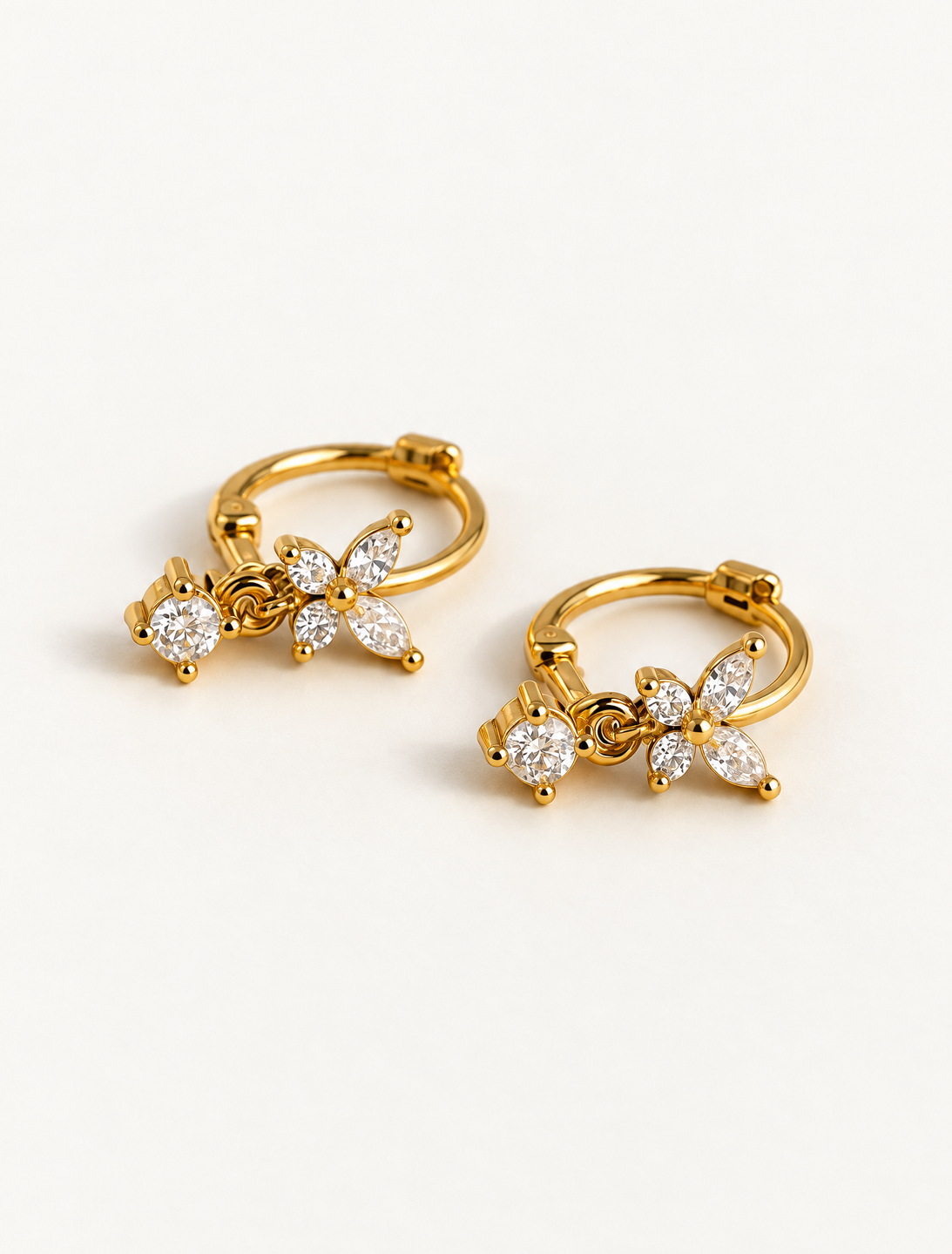 Butterfly Diamond Drop Huggie
