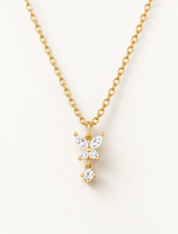 Butterfly Diamond Drop Necklace