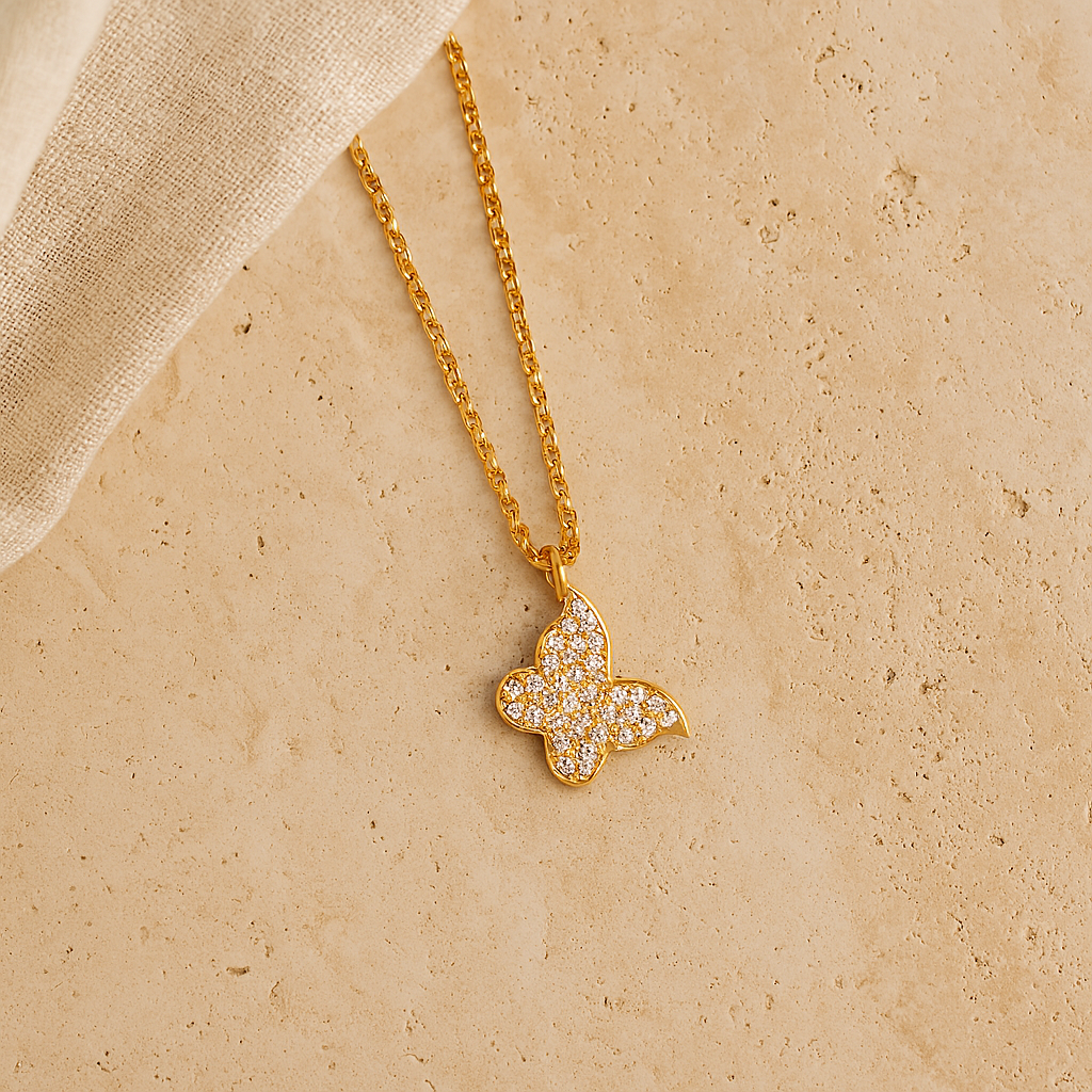Butterfly Necklace-Pendants-Anushka Jain Jewellery
