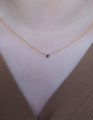 Sapphire Solitaire Necklace