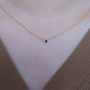 Sapphire Solitaire Necklace