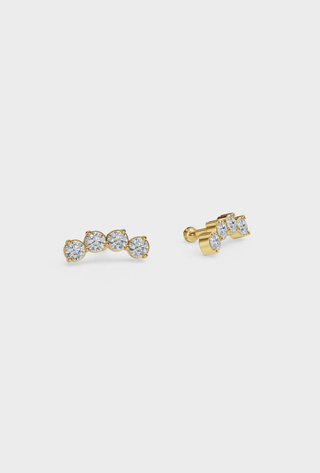 Curved Diamond Studs