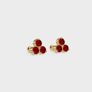 Ruby Trio Studs