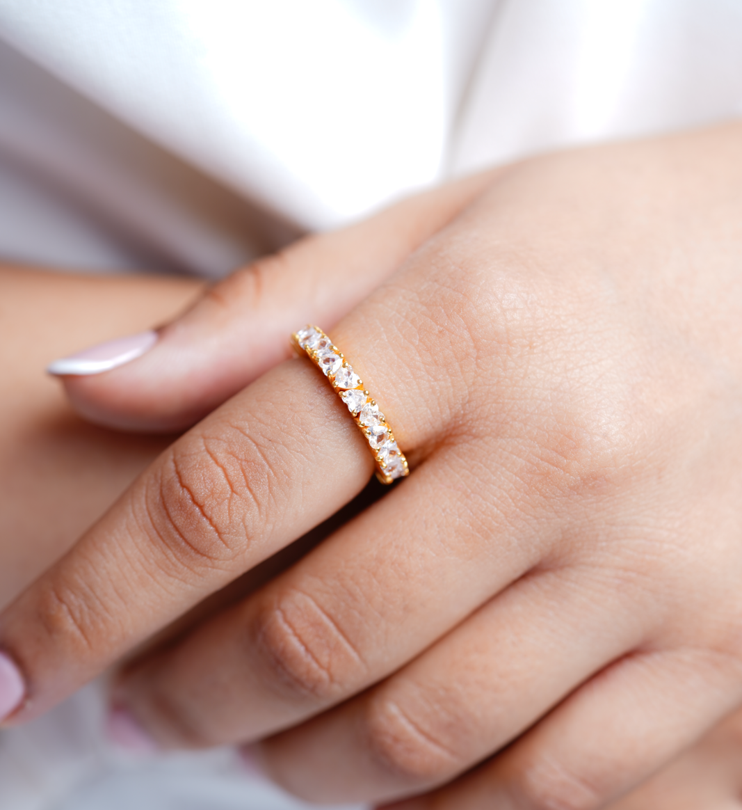 Blushing Heart Eternity Ring