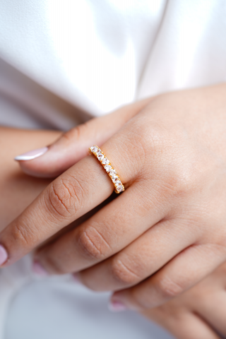 Blushing Heart Eternity Ring