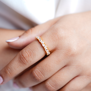 Blushing Heart Eternity Ring