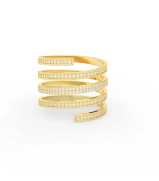 Gold Diamond wrap Ring