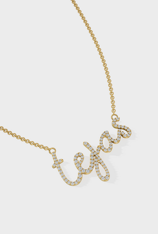 Cursive Diamond Necklace