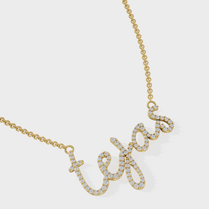 Cursive Diamond Necklace